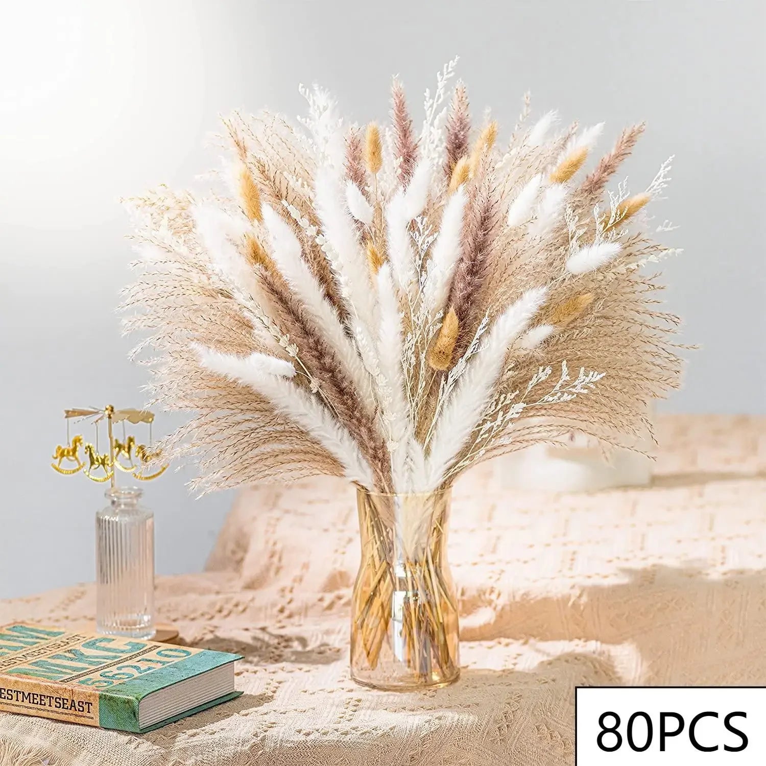 ✨Rustic Reverie - Natural Handcrafted Dried Bouquet of Pampas, Reed & Rabbit Tail Grass