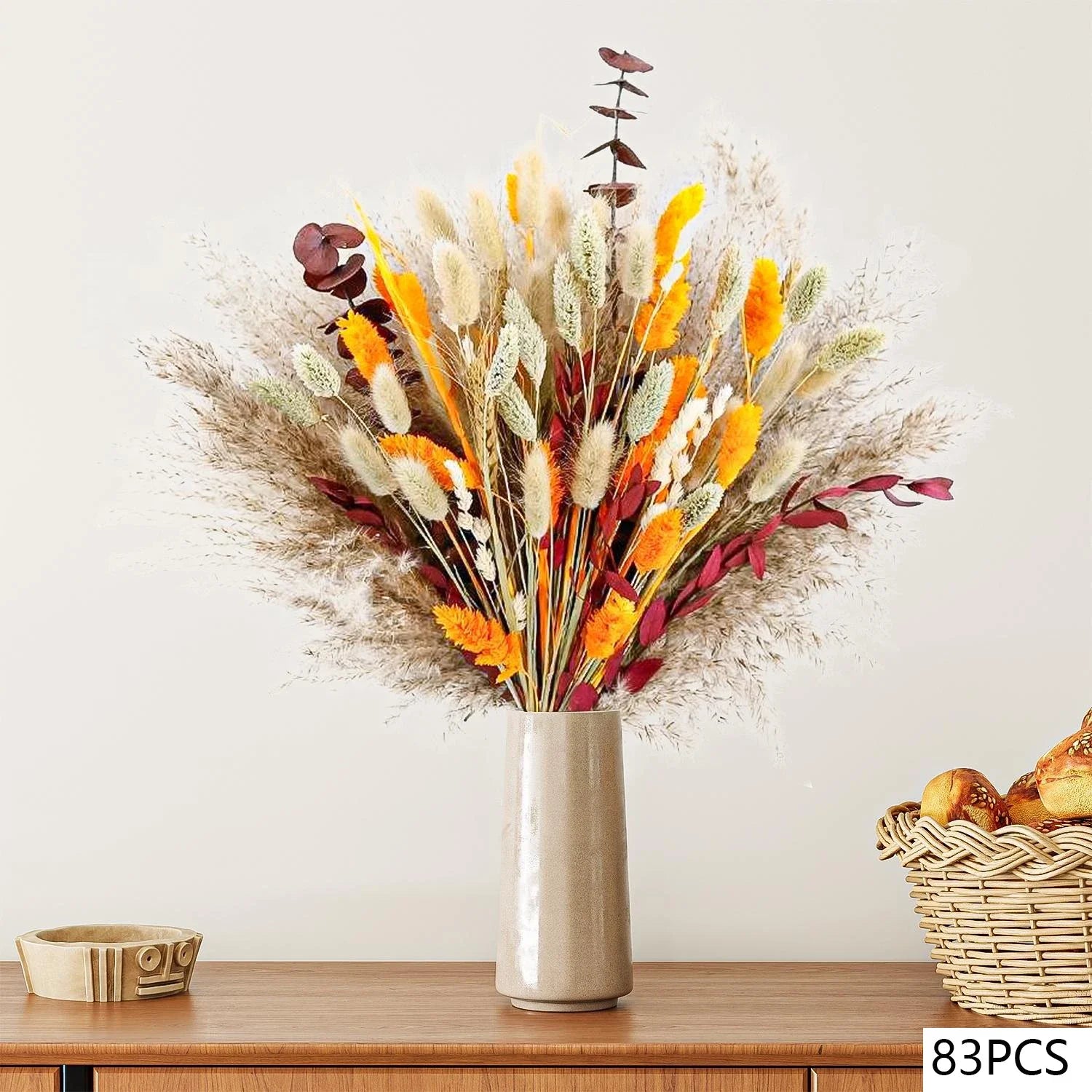 🌞 Radiant Reverie - Natural Handcrafted Dried Bouquet of Pampas, Reed & Rabbit Tail Grass
