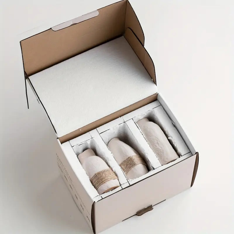 ✨ Nordic Essence: A Trio of Exquisite Handcrafted Ceramic Vases ✨